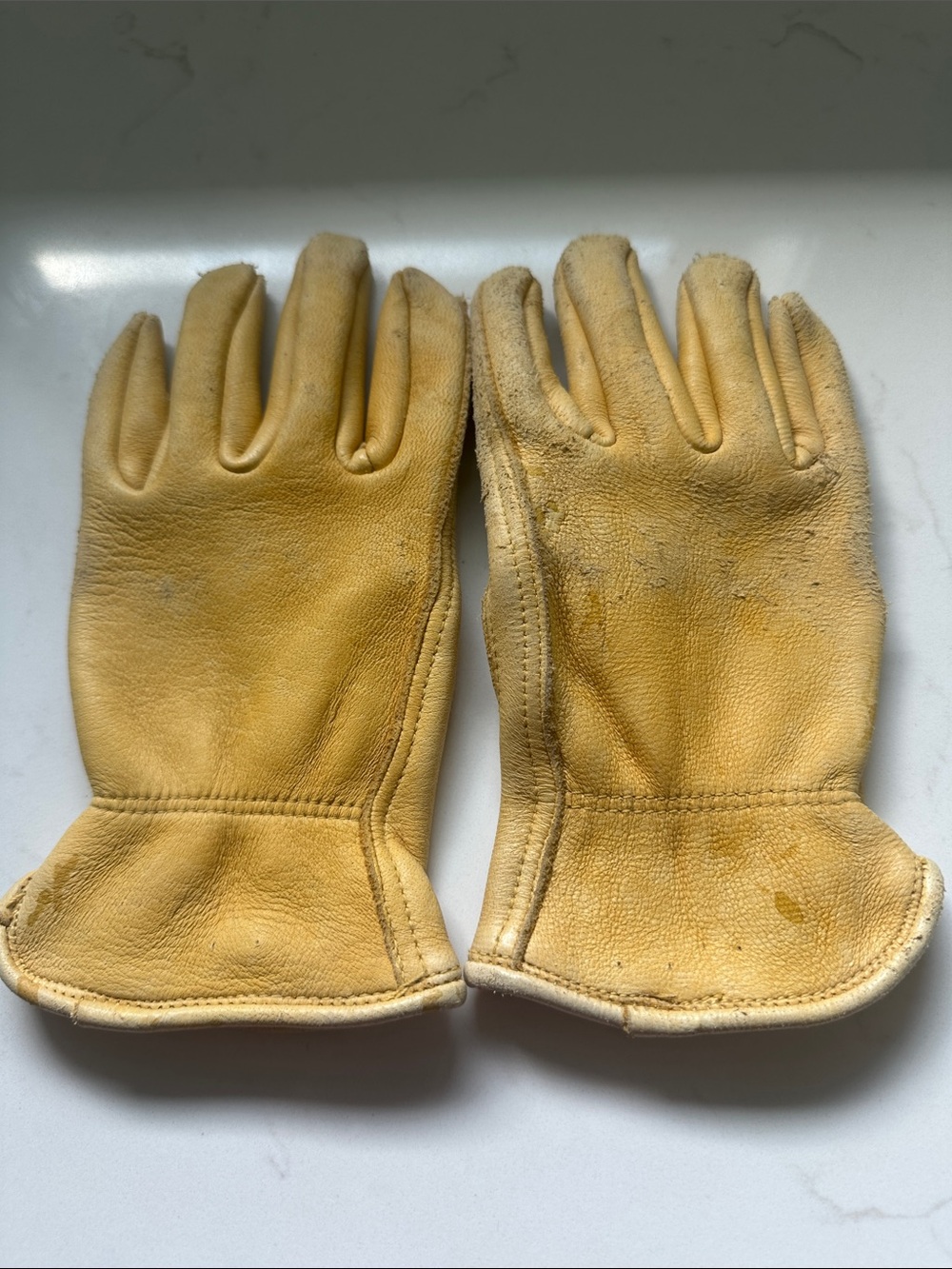 Tan Leather Work Gloves